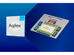 A promotional diagram showing off the internals of Altera's Agilex 7 FPGA chip. (Image Source: Altera Newsroom)