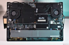 The internals of the Lenovo ThinkPad P16 Gen 3.