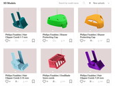 6 of Philips' 7 currently available 3D-printable models