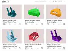 6 of Philips' 7 currently available 3D-printable models