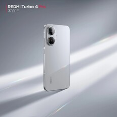 The Redmi Turbo 4 in silver. (Image source: Redmi)