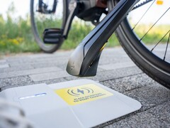 Tiler’s Compact Tiler wireless e-bike charger (pictured) was on show at Eurobike 2025. (Image source: Tiler)