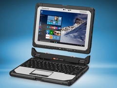 The tablet and the detachable keyboard each have a battery of their own, and the combined energy may provide up to 17 hours of continuous operation. (Source: Panasonic) The tablet and the detachable keyboard each have a battery of their own, and the combined energy may provide up to 17 hours of continuous operation. (Source: Panasonic)