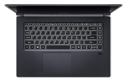 Backlit keyboard with large trackpad and fingerprint reader (Source: Acer)