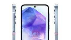 A &quot;Galaxy A55&quot; render. (Source: Android Headlines)