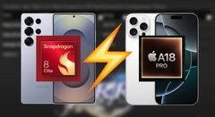 iPhone 16 Pro Max vs Galaxy S25 Ultra gaming performance: A18 Pro shines yet again. (Image source: Dame Tech, Apple, Samsung, edited)