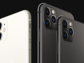 The iPhone 11 smartphones feature two or three camera sensors inside square-shaped housings. (Image source: Apple)