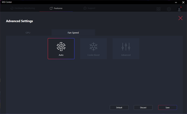 Cooler Boost, auto, and manual fan modes are buried within two submenus under Extreme Performance