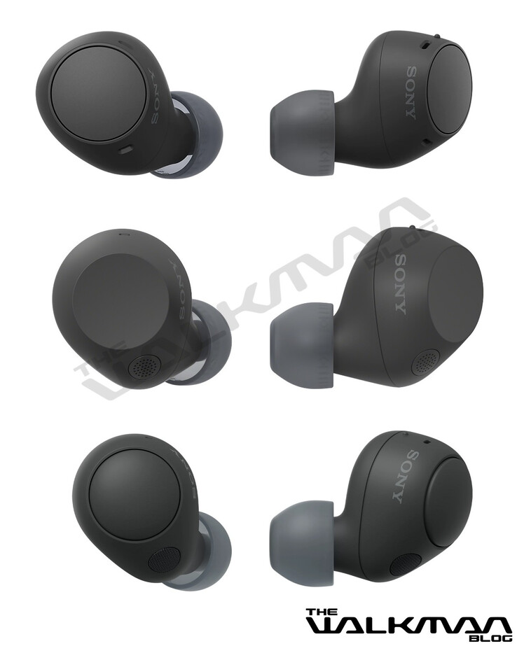 The WF-C510, WF-C710N and WF-C700N in comparison, from top to bottom. (Image source: via The Walkman Blog)