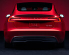The Model 3 Highland facelift in new Flame Red color (image: Tesla)