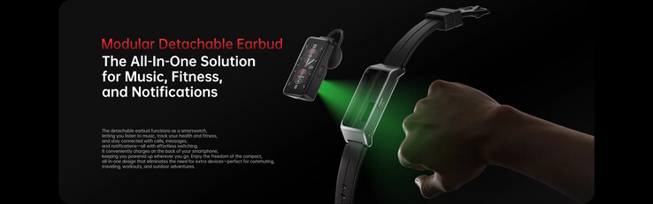 One module consists of an earbud that also work as a smartwatch (Image source: Oukitel)
