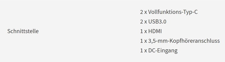 Full-featured USB-C? (image source: screenshot of specs via Geekmaxi)
