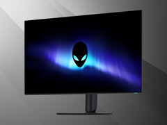 Alienware AW3226Q 32-inch 4K OLED monitor front shown at angle