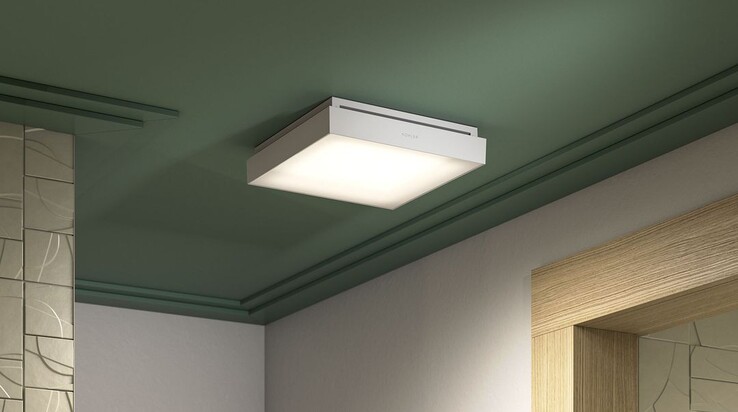 The Atmo smart fan is a smart bathroom air-conditioner and night light. (Source: Kohler)