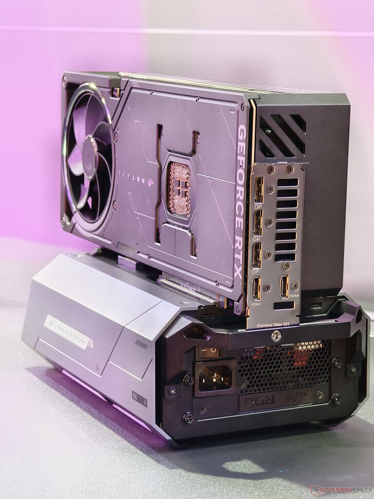 Back of the eGPU dock (Image source: Notebookcheck)