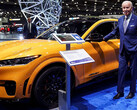President Biden next to a Ford Mustang Mach-E (image: Reuters)