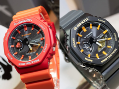 The Casio G-Shock GA-B2100DF-4A (left) and GA-B2100DF-1A (right), pictured. (Image source: @geesgshock on Instagram)