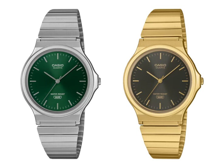 The Casio MQ-24DA-3A (left) and MQ-24GA-1A (right) watches