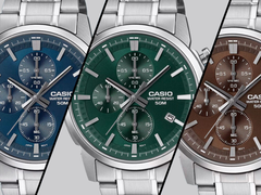 From left to right, Casio MTP-E510D-2A2V, MTP-E510D-3AV, and MTP-E510D-5AV. (Image source: Casioblog)