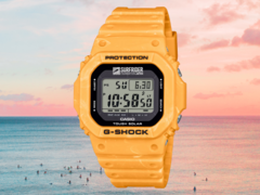 Casio’s G-Shock x Surfrider Foundation Japan G-5600SFJ-9 watch (pictured) has arrived in the UK. (Image source: Casio)