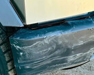 The Cybertruck only got a bumper bruise (image: John Dwelle/Fox 26)