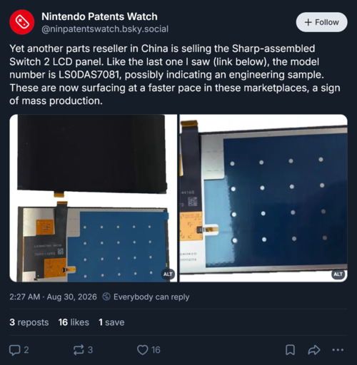 Nintendo Patents Watch shows new Switch 2 LCD screen