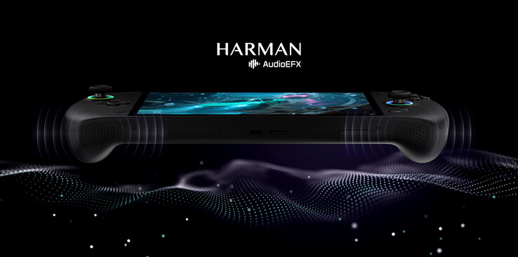 The OneXFly Apex also features Harman tuned bottom firing speakers. (Image source: One-Netbook)