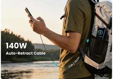 The Podix PR70 has a built-in rectratable USB-C cable