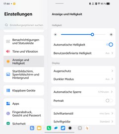 Settings page