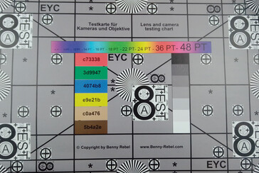 Test chart photographed perfect illumination