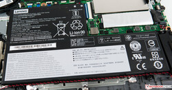 A close-up of the 45 Wh battery in the ThinkBook 15