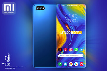 Render of the edge display smartphone. (Source: LetsGoDigital)