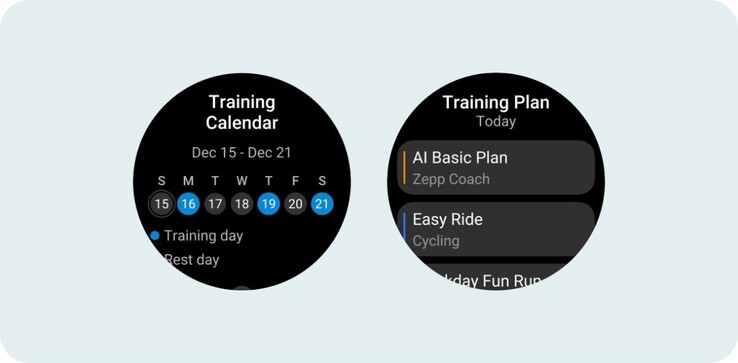 Zepp OS 6: Training Calendar