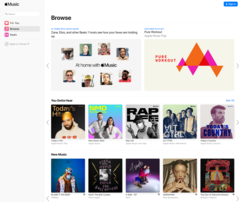 Apple Music&#039;s new web interface is live. (Source: Apple)