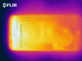 Heat-map of the front of the device under load