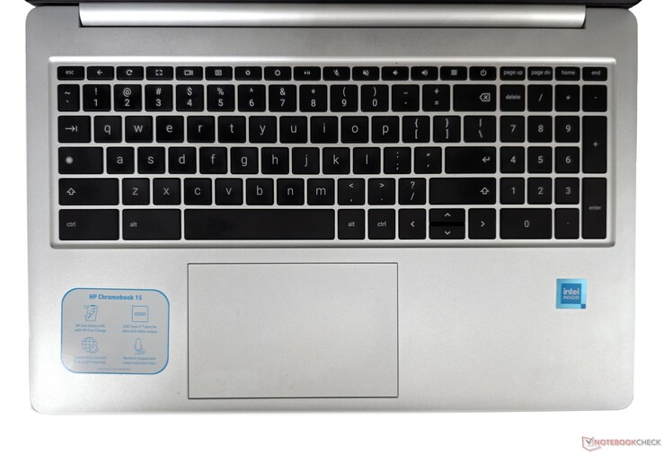 HP Chromebook 15a: Keyboard and touchpad