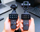 Osmo Pocket 3 (left) next to Osmo Pocket 4P (right).