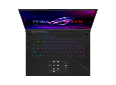 ASUS ROG Strix SCAR 16's trackpad doubles as a number pad. (Source: ASUS)