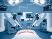 An illustrative image of the surgical robot at work (Image source: AI-generated image)