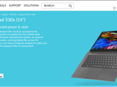 Screenshot of the product page on Lenovo's european site.