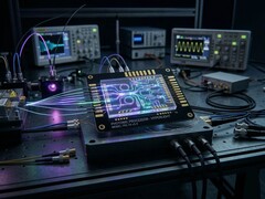 A conceptual image of a photonic chip