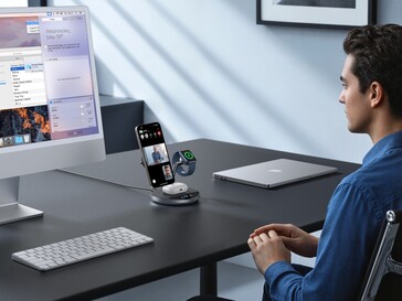 The Anker 3 in 1 Prime Wireless charging station has the 80° adjustable stand (Image source: Anker)