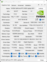 GPU-Z: Nvidia GeForce RTX 3050