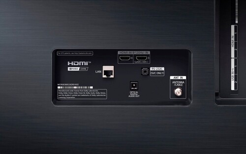 B3 OLED의 HDMI 포트 4개 중 2개만 4K120 입력을 지원한다. (사진: LG)