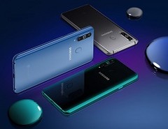 The Samsung Galaxy A8s in its three colors. (Source: GizChina)