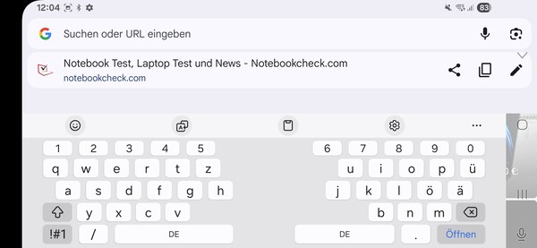 Keyboard horizontal
