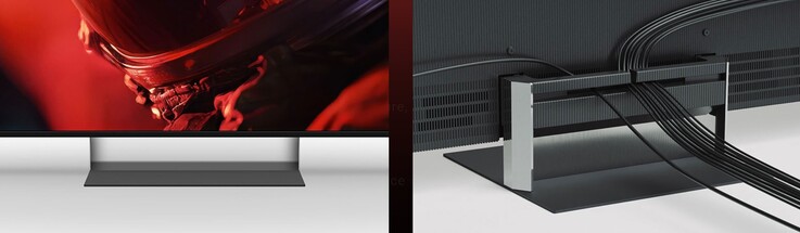 The latest Bravia HDTVs come with Mirage Stands that utilize lenticular lenses to diffuse light, hiding the presence of cables behind them.