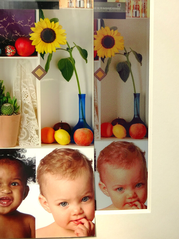 E Ink panel versus photo print.