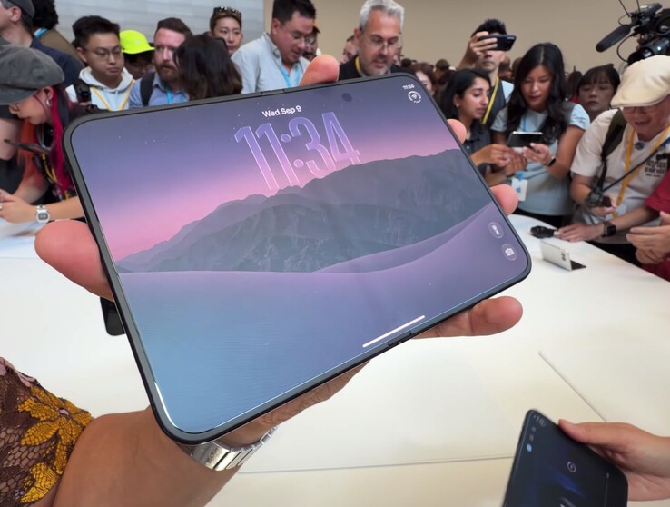 Apple's iPhone Duo does have a noticeable crease, but its nano-texture surface helps minimize its visibility.