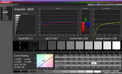 Grayscale analysis (post-calibration)